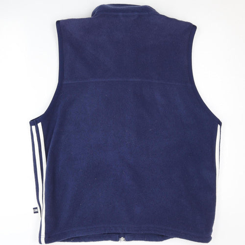 Adidas Men's Blue Fleece Waistcoat L