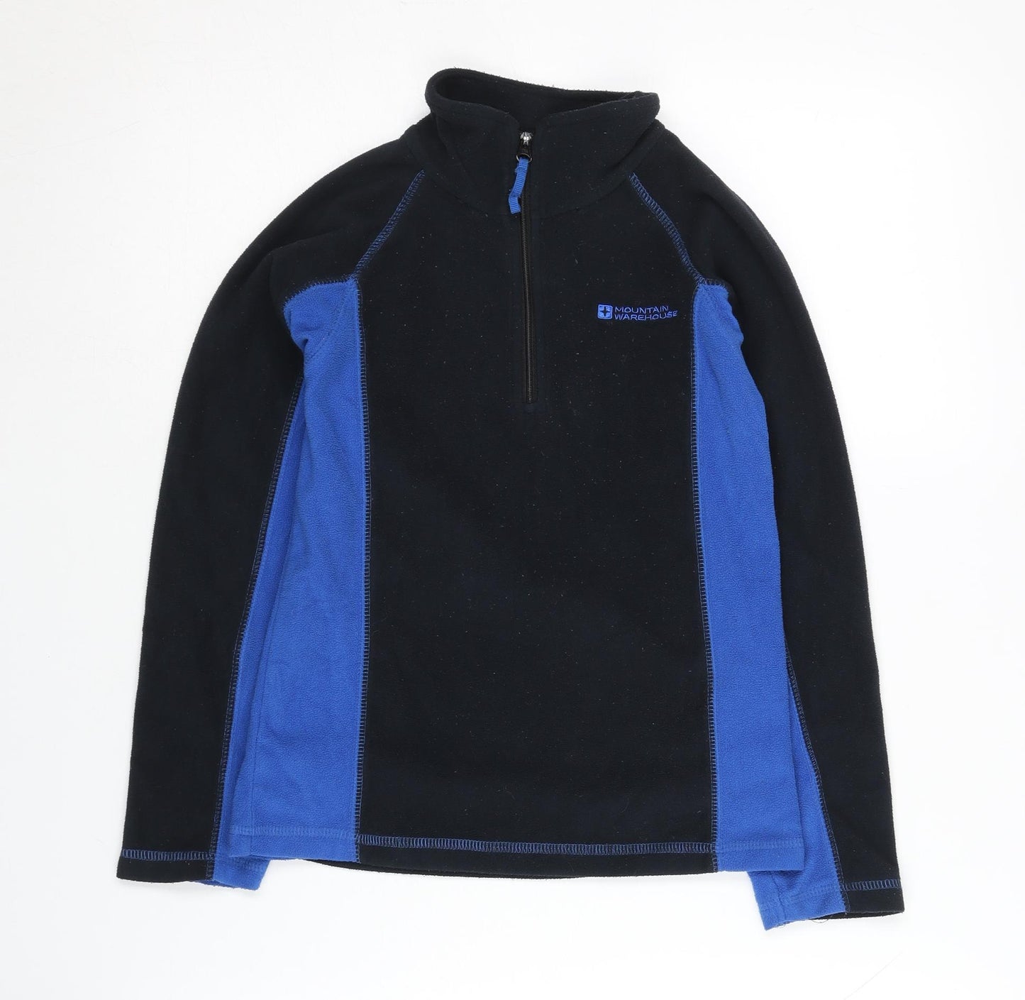 Mountain Warehouse Boys Black Blue Sweatshirt 7-8 Years, Lightweight