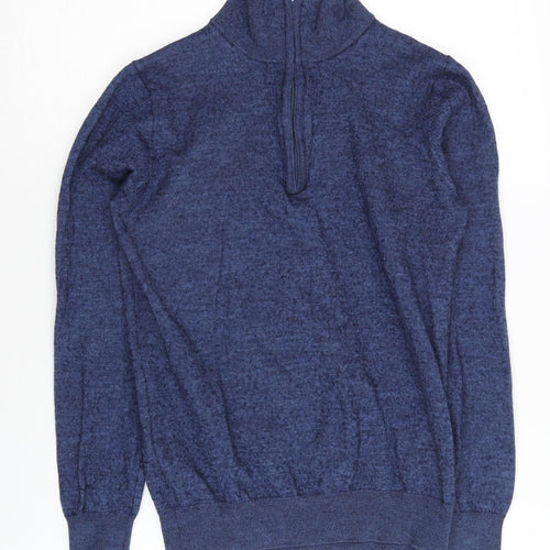 Daniel Hechter Men's Blue S Jumper, 1/2 Zip Knit