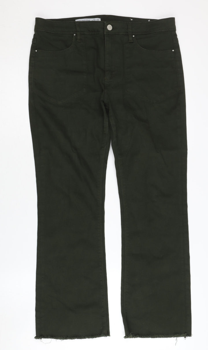Jigsaw Women's Green Jeans, Size 32"W 28"L, Classic Fit