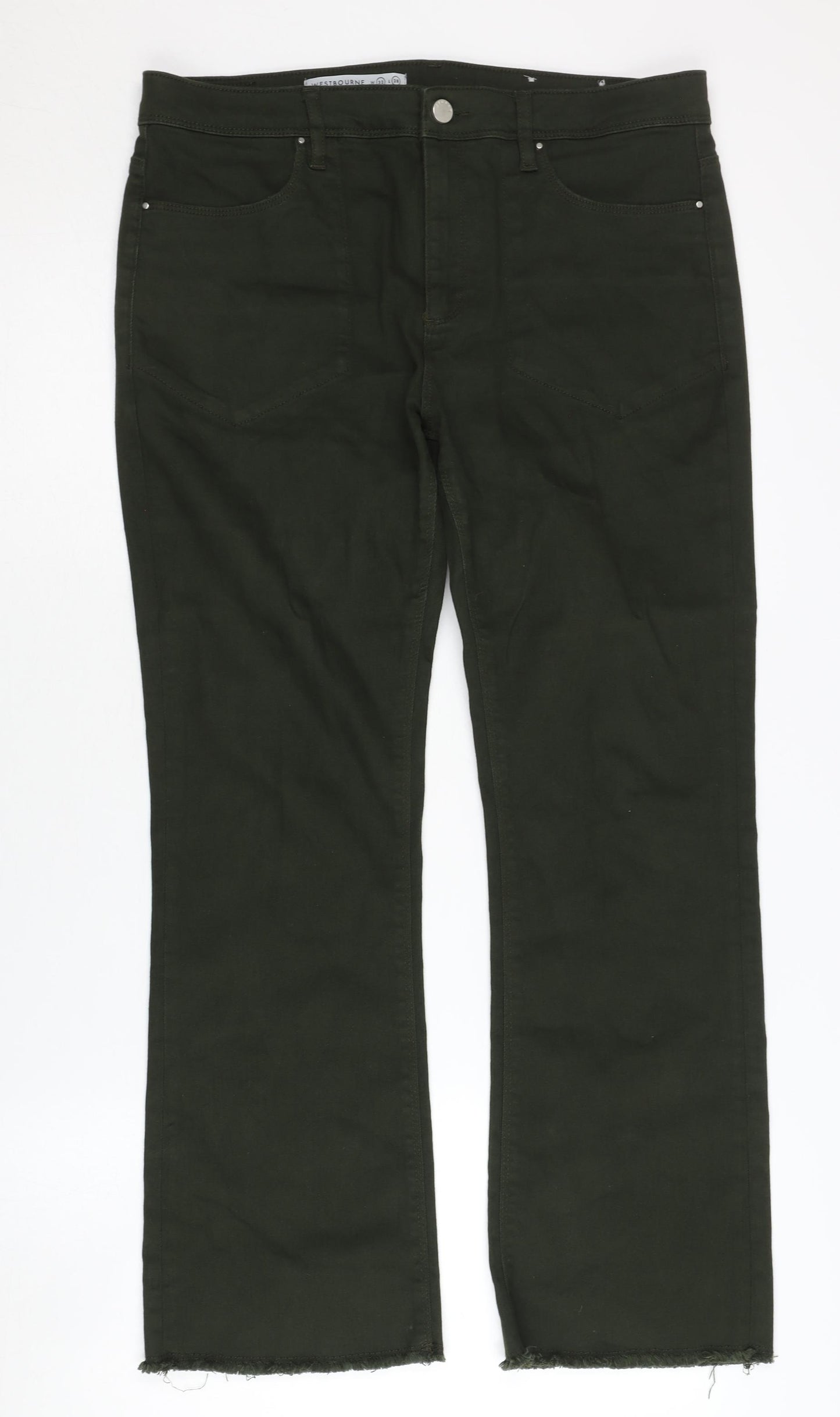 Jigsaw Women's Green Jeans, Size 32"W 28"L, Classic Fit