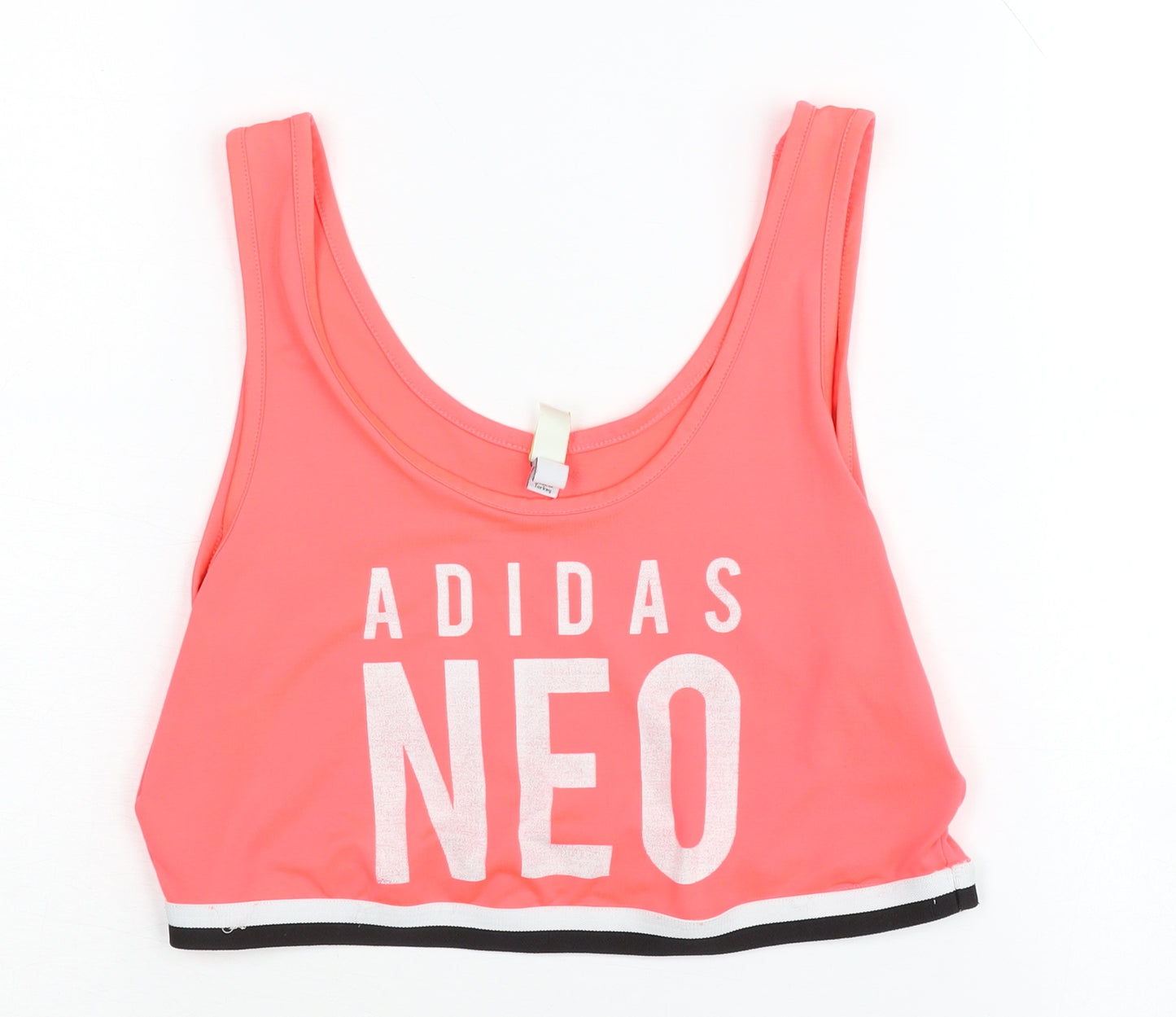 Adidas Women's Pink Cropped Tank Top - Size M