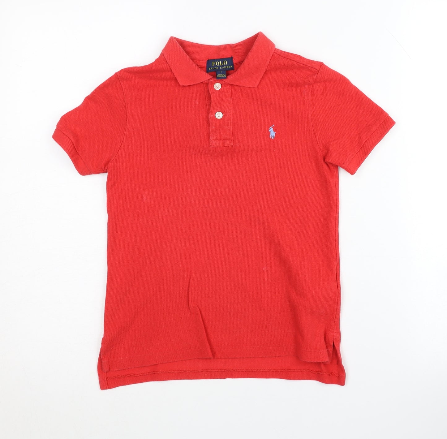 Polo Ralph Lauren Boys Red Polo Shirt, Size 10, Casual Style