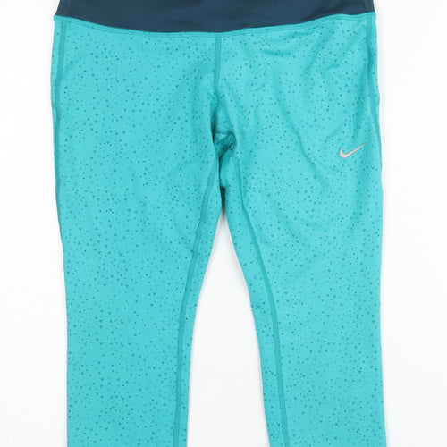 Nike Women's Blue Cropped Leggings S
