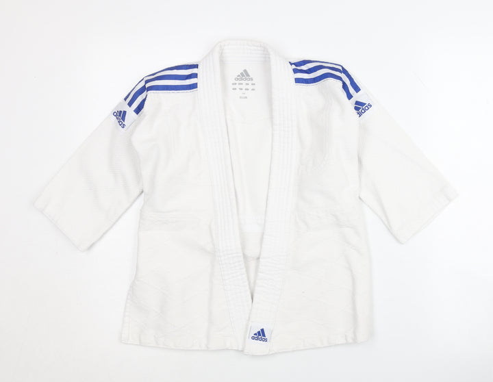 Adidas Boys White Martial Arts Jacket 4-5 Years