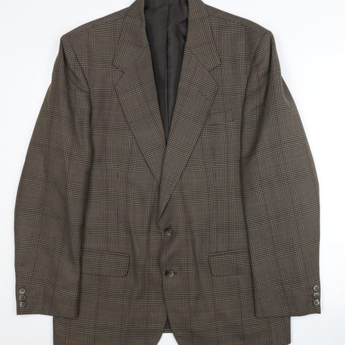 Centaur Men's Brown Check Blazer, Size 40, Regular Fit