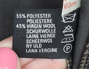 Centaur Men's Brown Check Blazer, Size 40, Regular Fit