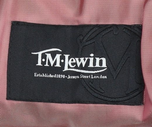 T.M. Lewin Men's Grey Wool Blazer, Size 40R, Regular Fit