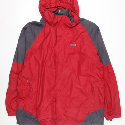 Regatta Men's Red 3XL Rain Coat Hooded Waterproof Jacket