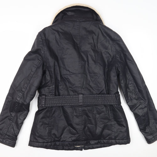 Marks and Spencer Black Women's Motorcycle Jacket Size 10