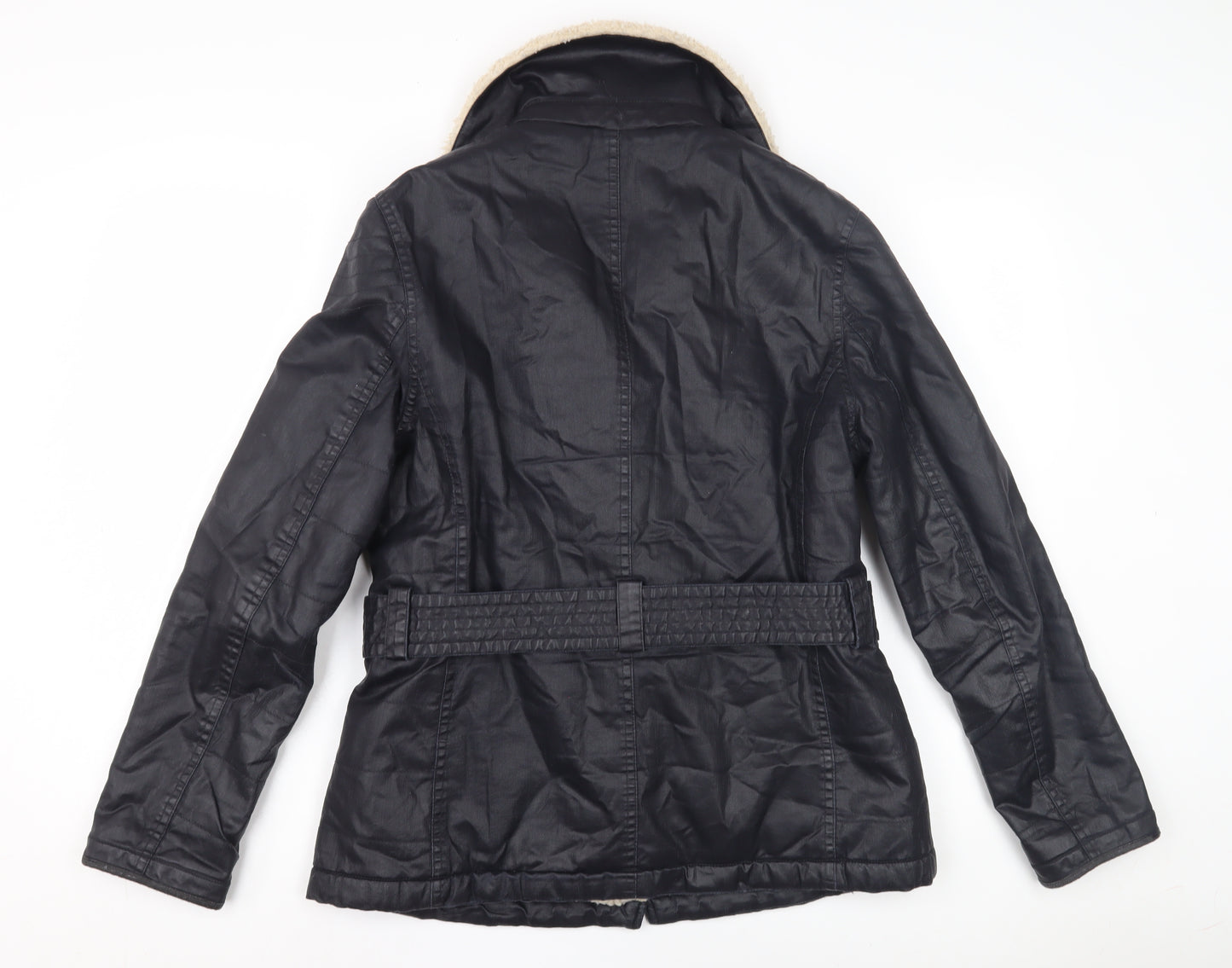 Marks and Spencer Black Women's Motorcycle Jacket Size 10