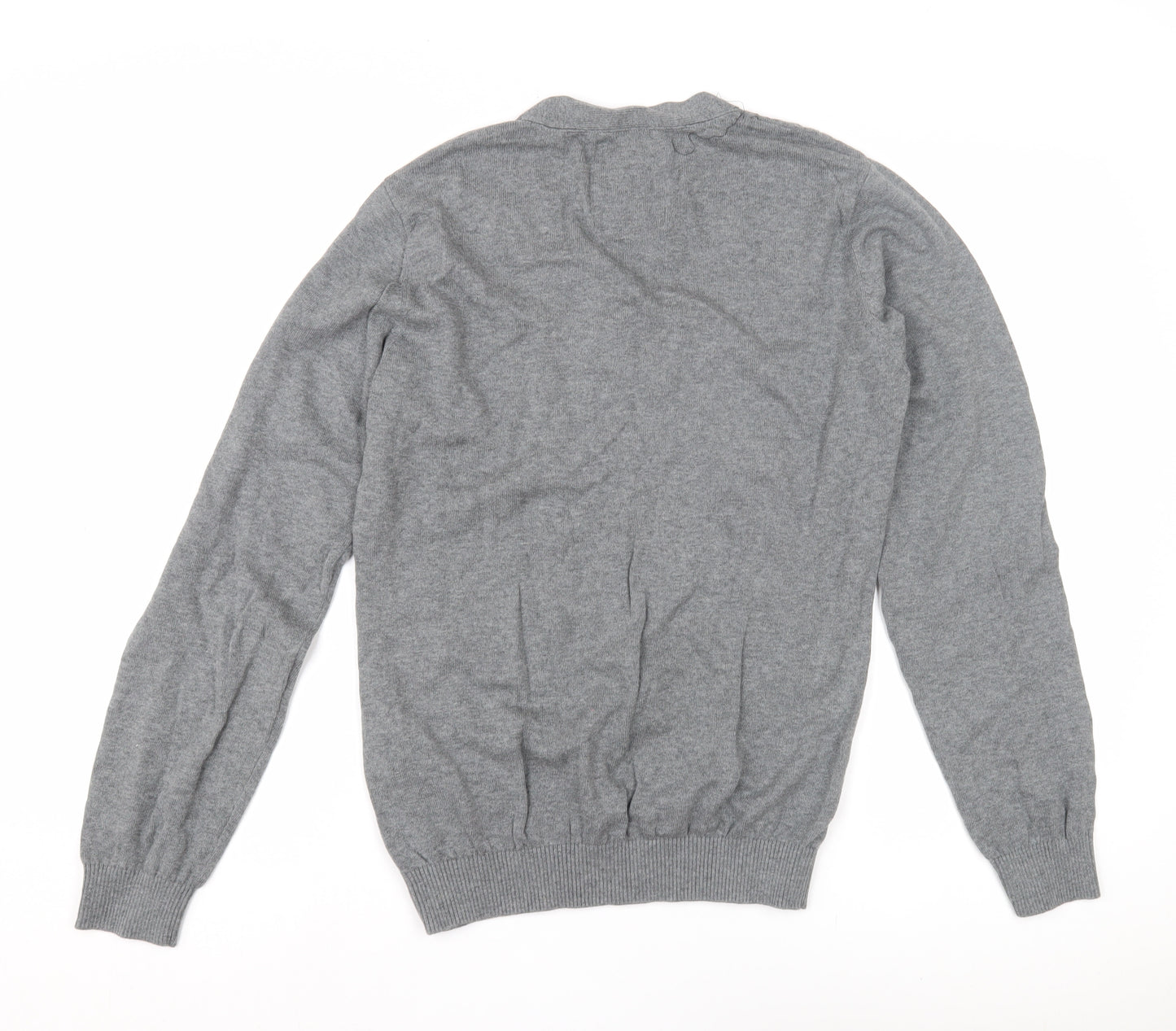 Jack & Jones Men's Grey V-Neck Pullover Jumper - Size M