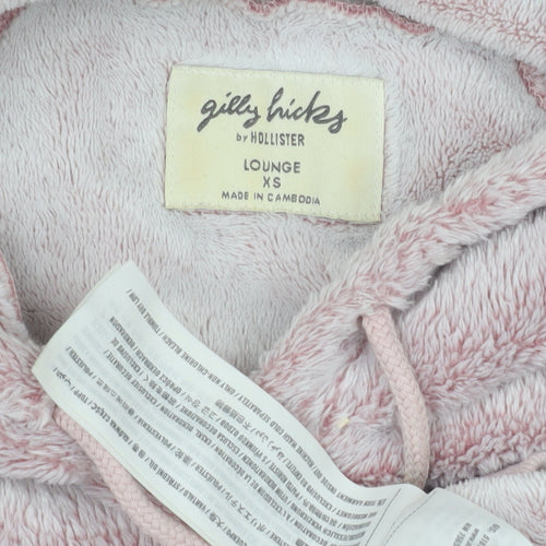 Hollister Women's Pink XS Fleece Lounge Hoodie