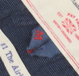 Fat Face Men's Blue Striped 1/4 Zip Sweatshirt M