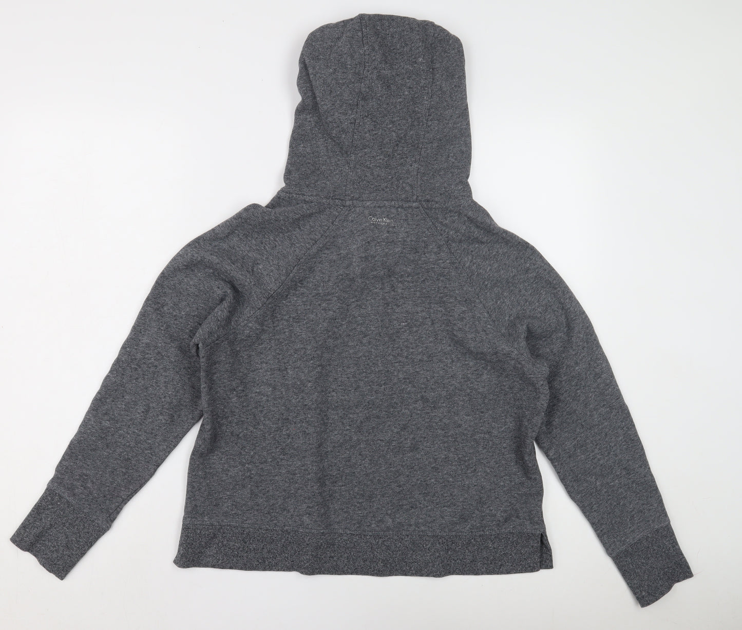 Calvin Klein Women's Grey Medium Logo Hoodie