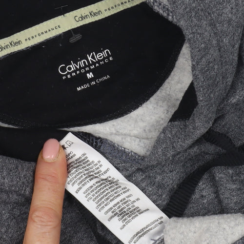 Calvin Klein Women's Grey Medium Logo Hoodie