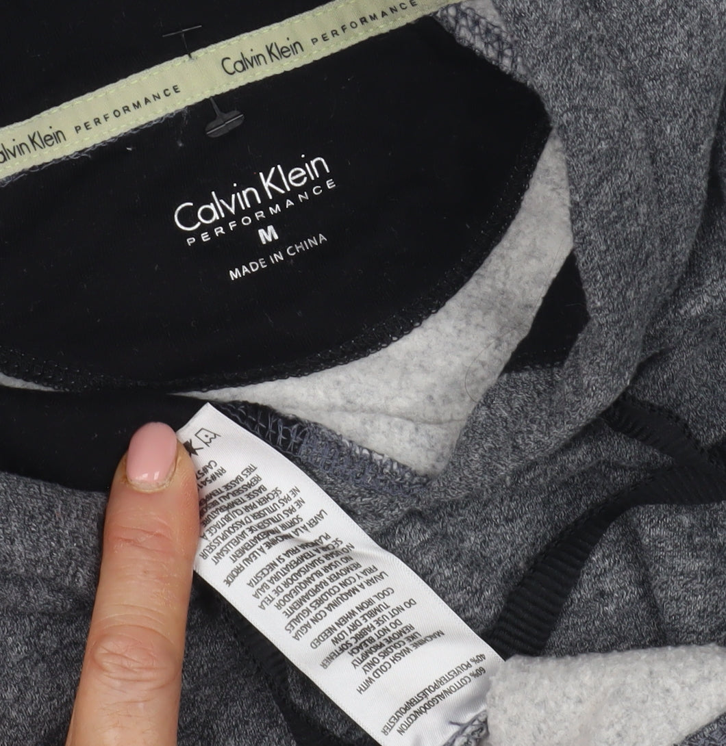 Calvin Klein Women's Grey Medium Logo Hoodie