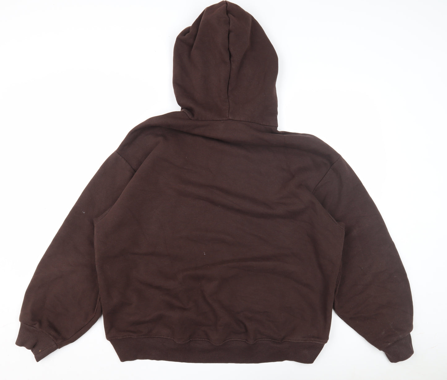 Zara Brown Unisex Hoodie Size L with Basketball Graphic
