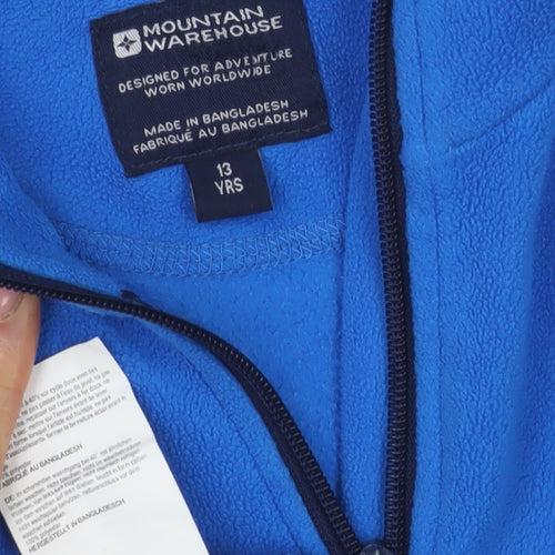 Mountain Warehouse Boys' Blue Fleece Track Jacket 13 Years
