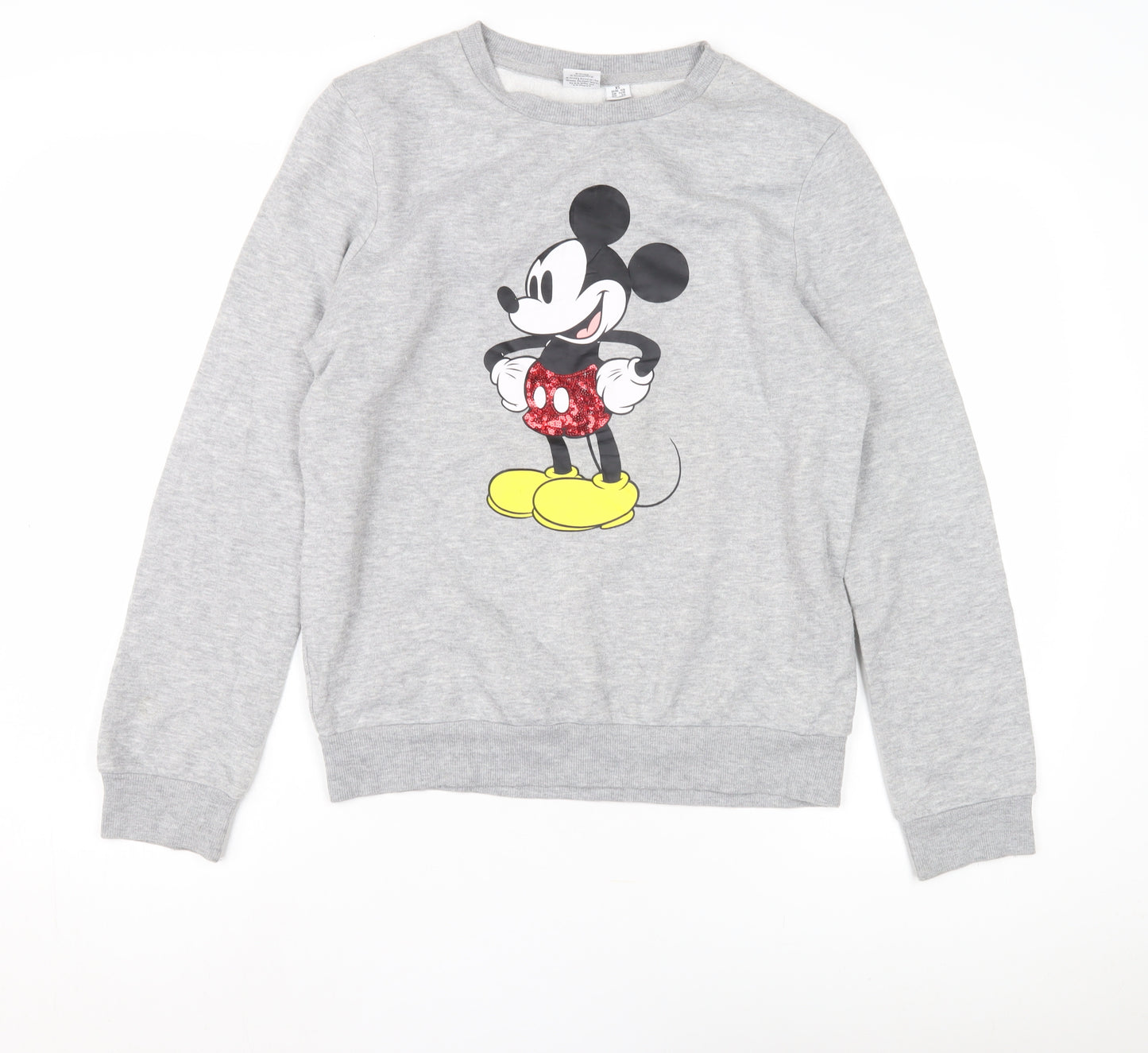 Disney Women's XS Grey Mickey Mouse Pullover Sweatshirt