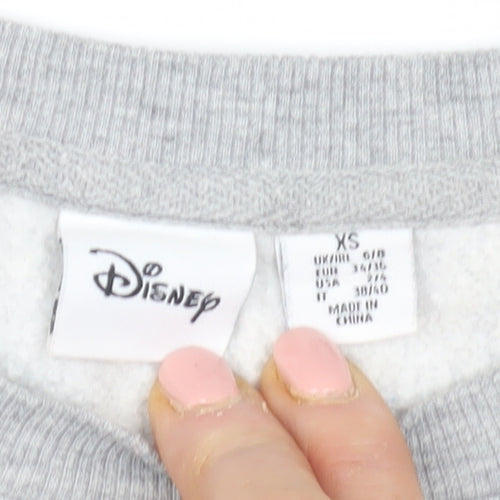 Disney Women's XS Grey Mickey Mouse Pullover Sweatshirt