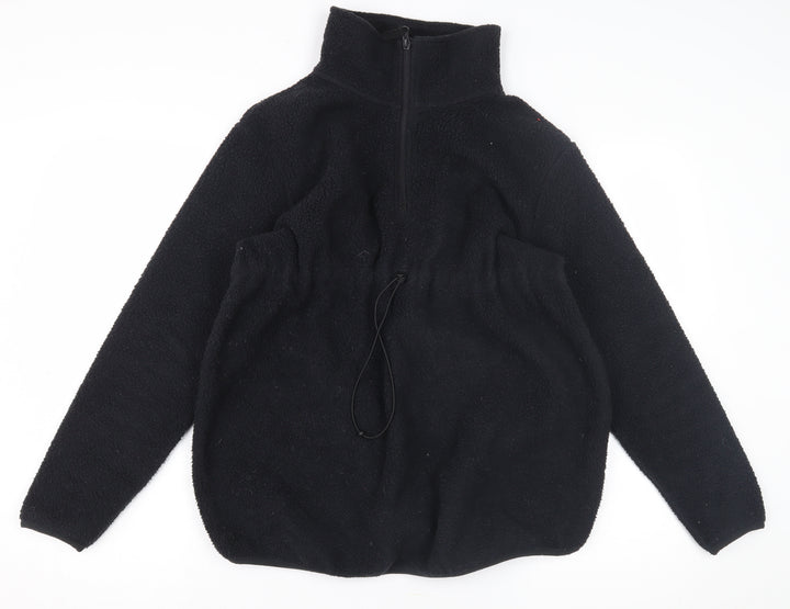 Mountain Warehouse Women's Black Fleece Hoodie, Size 10