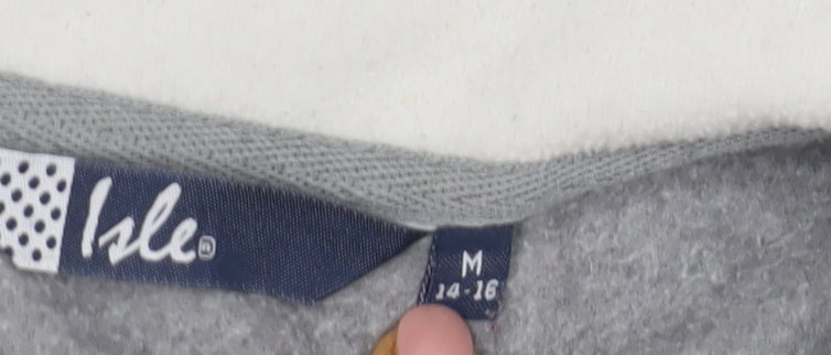 Isle Women's Grey Mid-Length Basic Jacket M