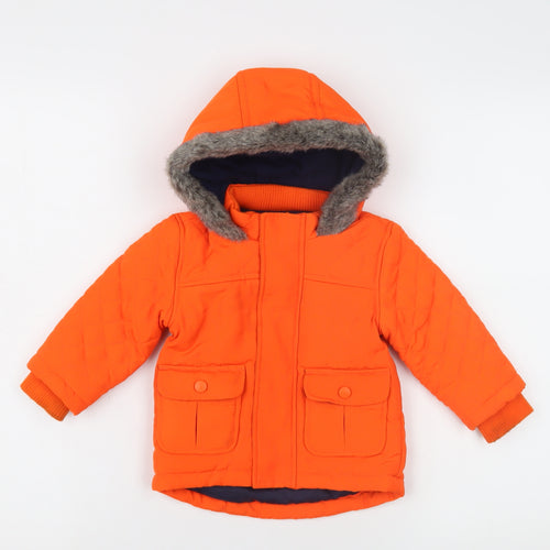 Marks and Spencer Orange Puffer Jacket Unisex 9-12M