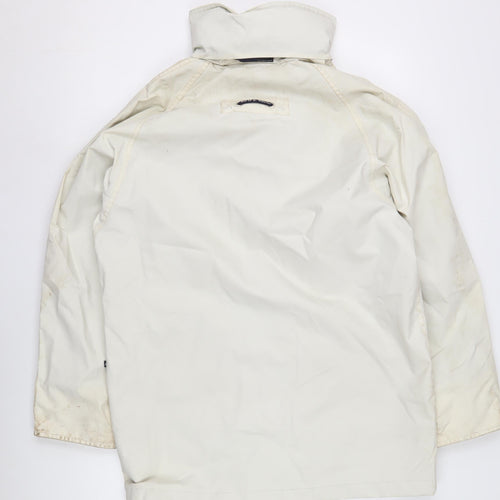 mât de misaine Women's White Cotton Mid-Length Coat