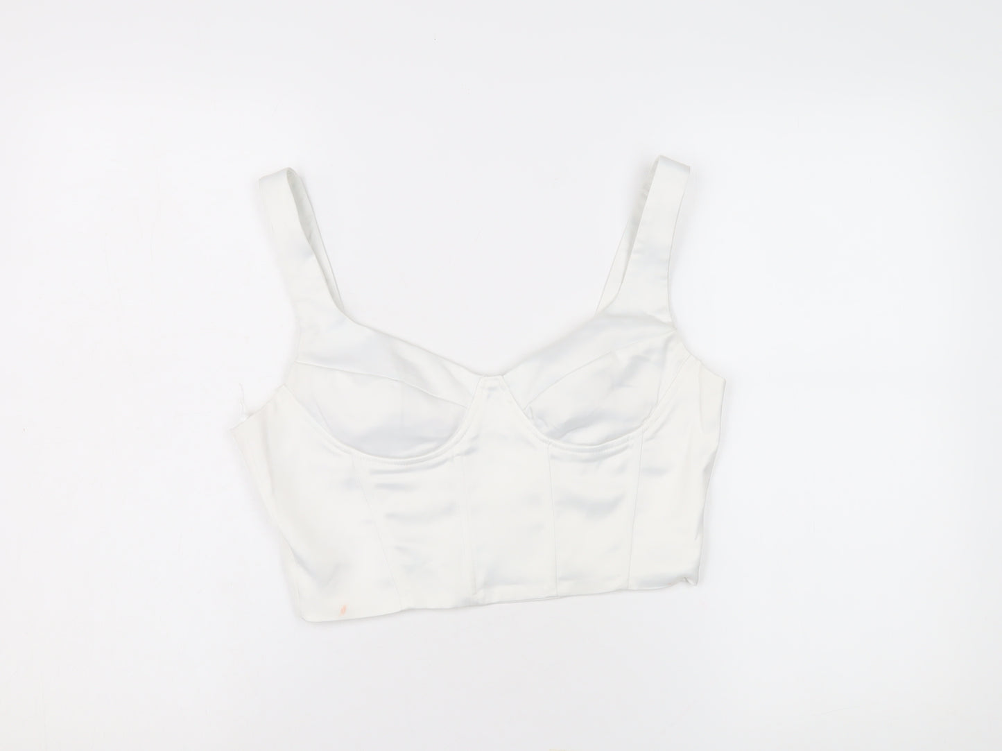 I Saw It First White Cropped Top UK 12, Women