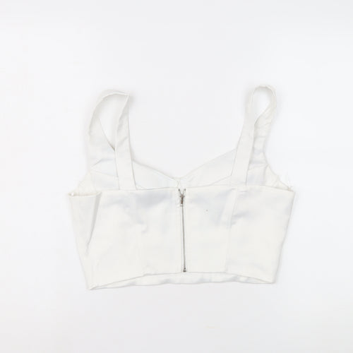 I Saw It First White Cropped Top UK 12, Women