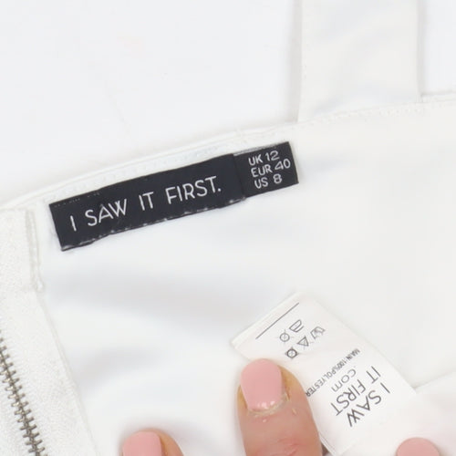 I Saw It First White Cropped Top UK 12, Women
