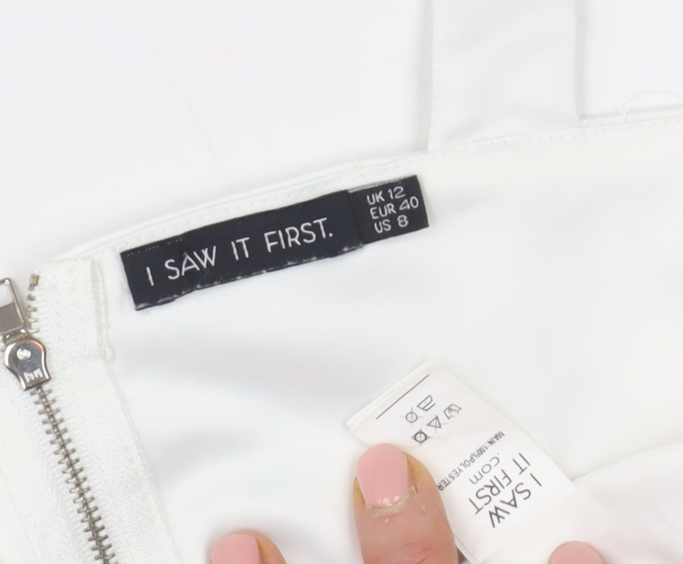 I Saw It First White Cropped Top UK 12, Women