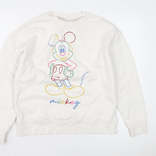 Disney White Women's XS Pullover Sweatshirt