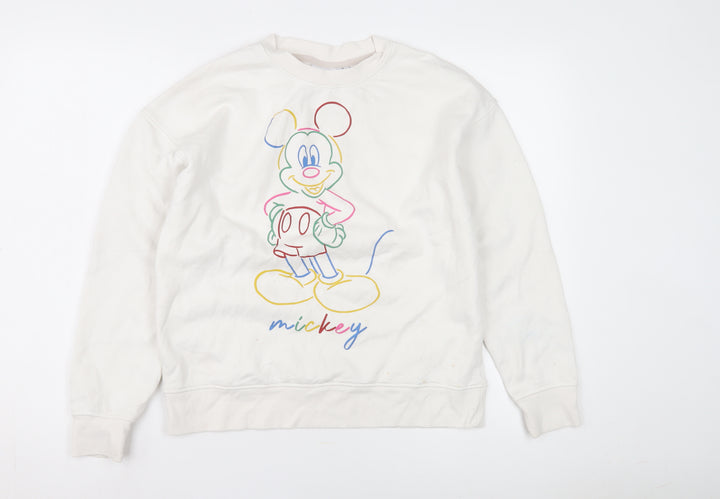 Disney White Women's XS Pullover Sweatshirt