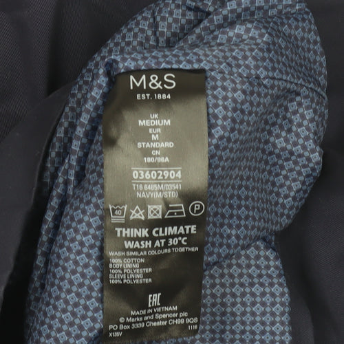 Marks and Spencer Men's Blue Medium Basic Jacket
