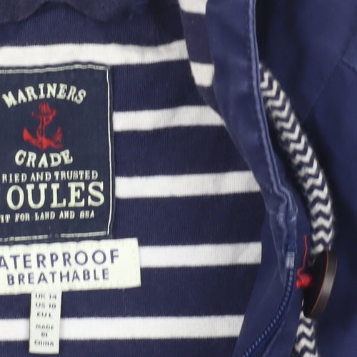 Joules Women's Blue Waterproof Jacket Size 12