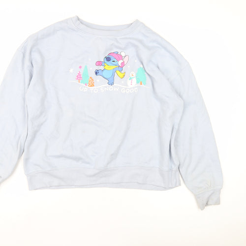 Disney Women's Blue Pullover Sweatshirt M