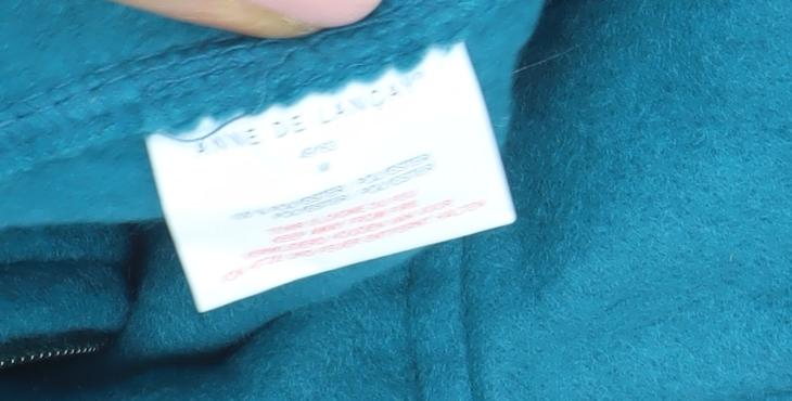 Anne De Lancay Women's Blue Fleece Jacket - Mid-Length, Size M, Casual Wear