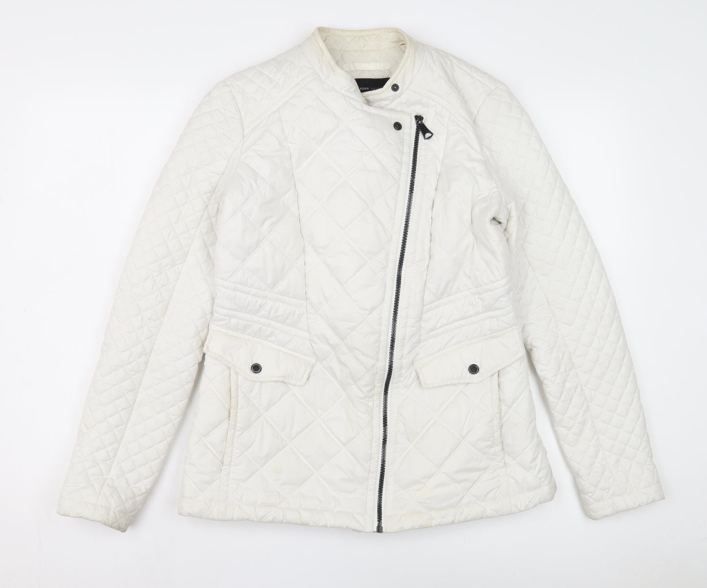 Marc New York Women's White Quilted Jacket, S, Casual