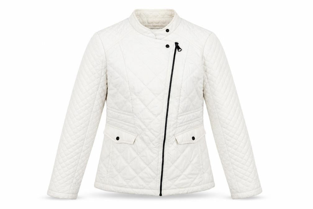 Front view of Marc New York Women's White Quilted Jacket, S, Casual