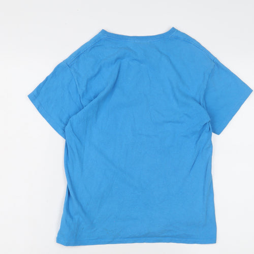Coastal Classics Boys Blue Graphic T-Shirt Size L, Casual Summer
