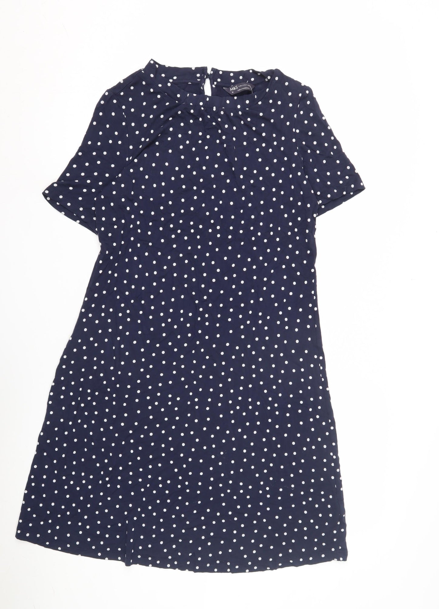 Marks and Spencer Women's Blue Polka Dot Shift Dress