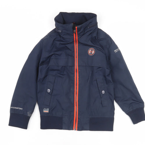 Regatta Boys Blue Bomber Jacket 5-6 Years Zip Casual