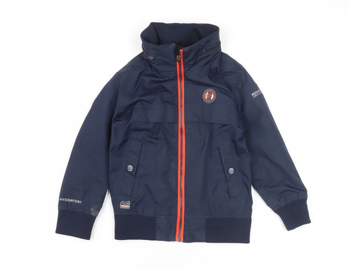 Regatta Boys Blue Bomber Jacket 5-6 Years Zip Casual