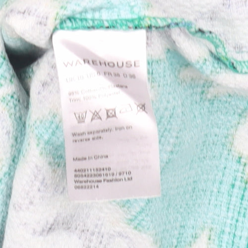 Warehouse Women's Multicoloured Floral A-Line Skirt Size 10