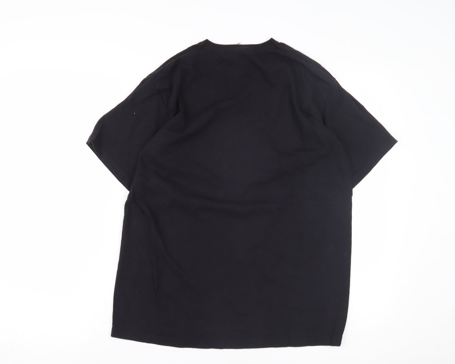 Cartoon Bear Black T-Shirt for Teens Size 14