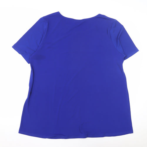 Isle Women's Blue Sequin T-Shirt - Size L
