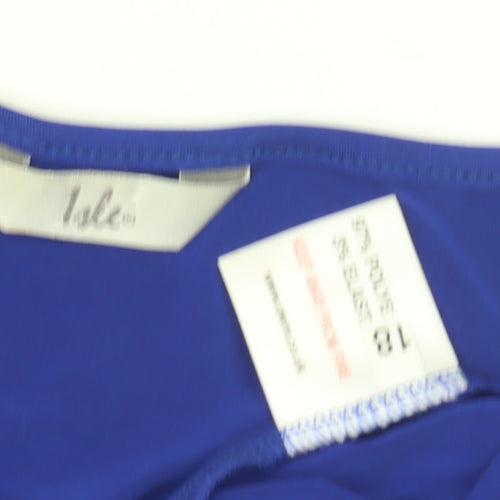 Isle Women's Blue Sequin T-Shirt - Size L