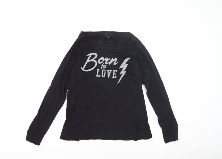 Jessy Women's Black Long Sleeve T-Shirt Size M